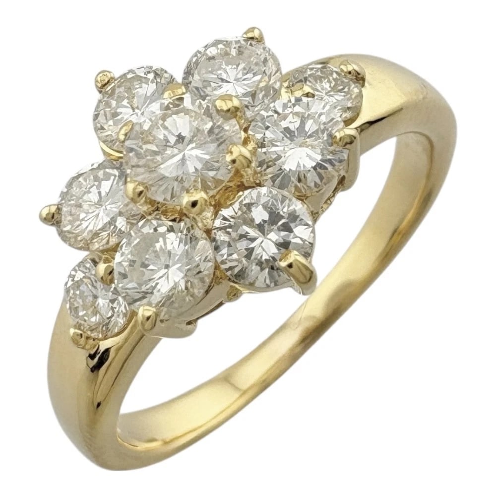 RING K18 YELLOW GOLD DIAMOND: Ring K18 yellow gold diamond Brand: Unbranded Type: Ring Material: K18 yellow gold, Color: gold Size: US 5 3/4 Accessories: None Accessories Notice: When purchasing pre-owned goods, please
