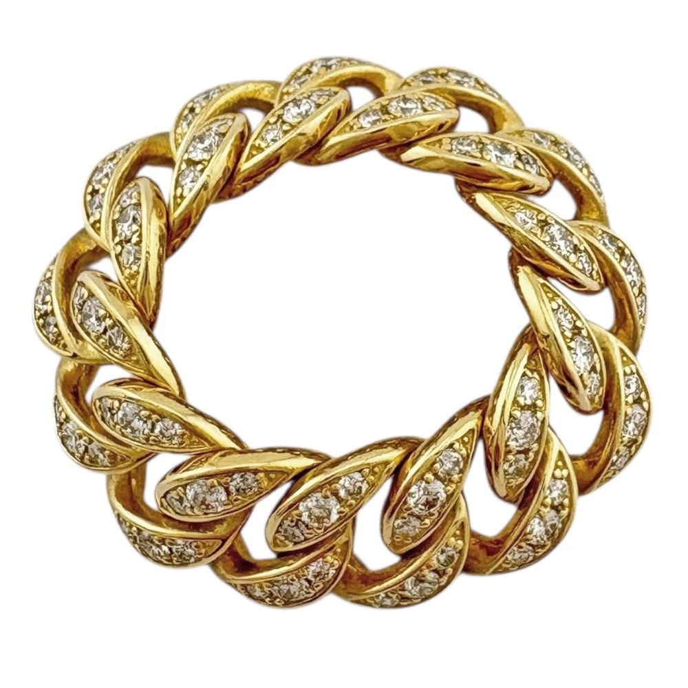 RING K18 YELLOW GOLD DIAMOND: Ring K18 yellow gold diamond Brand: Unbranded Type: Ring Material: K18 yellow gold, Main Stone/Creation Natural Color: gold Size: US 8 5/8 Accessories: None Accessories Notice: When purcha
