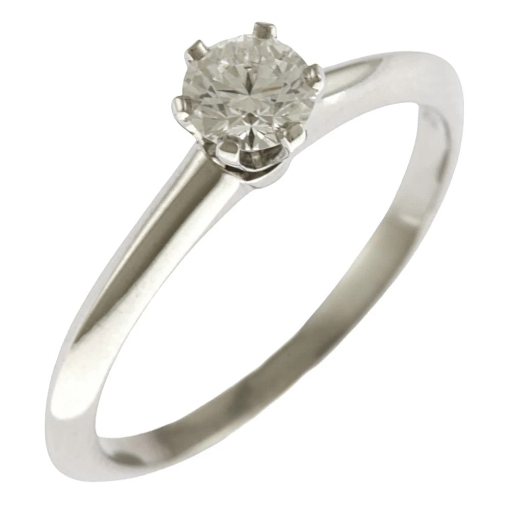 TIFFANY&CO. RING PT950 DIAMOND: TIFFANY&Co. Ring Pt950 diamond Brand: Tiffany&co. Type: Ring Material: Pt950Platinum, Main Stone/Creation Natural Color: Silver Size: US 5 3/8 Accessories: None Accessories Notice: When pu
