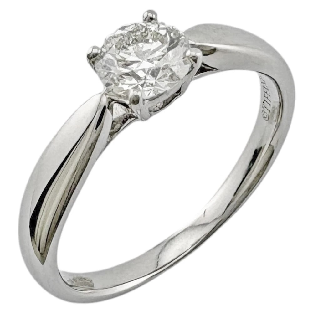 TIFFANY&CO. RING: TIFFANY&Co. Ring Brand: Tiffany&co. Type: Ring Material: Pt950Platinum, Main Stone/Creation Natural Color: Silver Size: US 4 Accessories: None Accessories Notice: When purchasing pre-owned