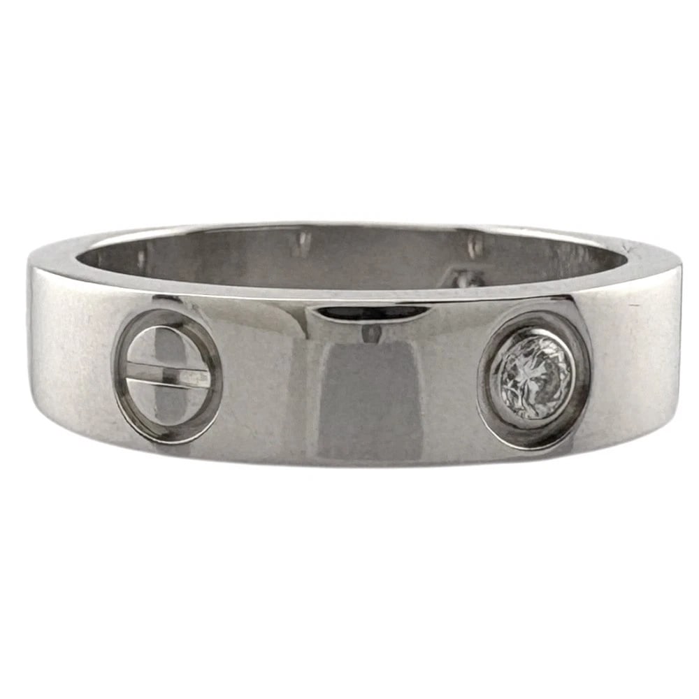 CARTIER RING K18 WHITE GOLD DIAMOND: CARTIER Ring K18 white gold diamond Brand: CARTIER Type: Ring Material: K18 white gold, Main Stone/Creation Natural Color: Silver Size: US 9 1/4 Accessories: None Accessories Notice: When