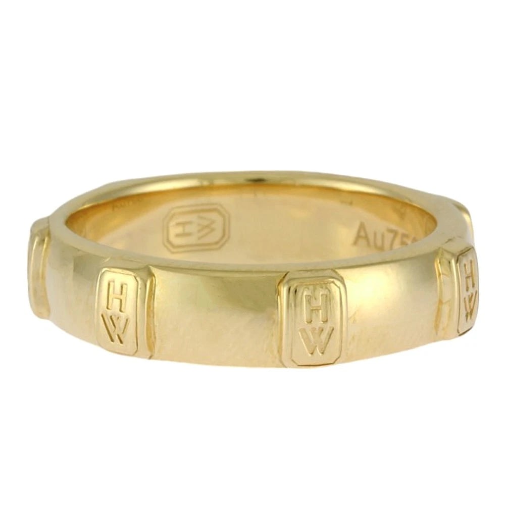 HARRY WINSTON RING 18K YELLOW GOLD: HARRY WINSTON Ring 18k Yellow Gold Brand: HARRY WINSTON Type: Ring Material: K18 yellow gold, Main Stone/Creation Natural Color: gold Size: US 4 1/4 Accessories: None Accessories Notice: W
