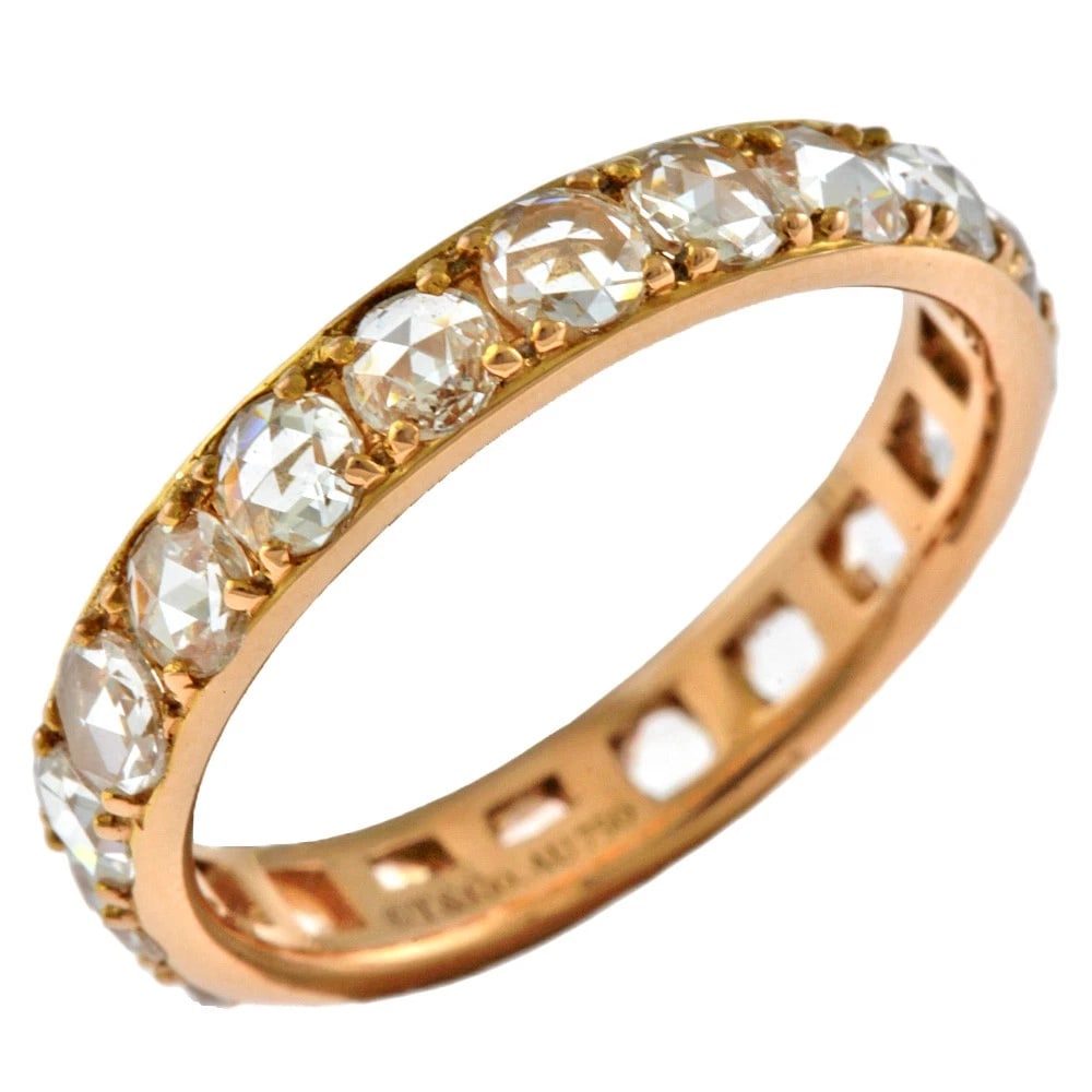 TIFFANY&CO. RING K18 PINK GOLD ROSE: TIFFANY&Co. Ring K18 Pink Gold Rose Brand: Tiffany&co. Type: Ring Material: K18 Pink Gold, Main Stone/Creation Natural Color: Pink gold Size: US 7 Accessories: None Accessories Notice: Whe