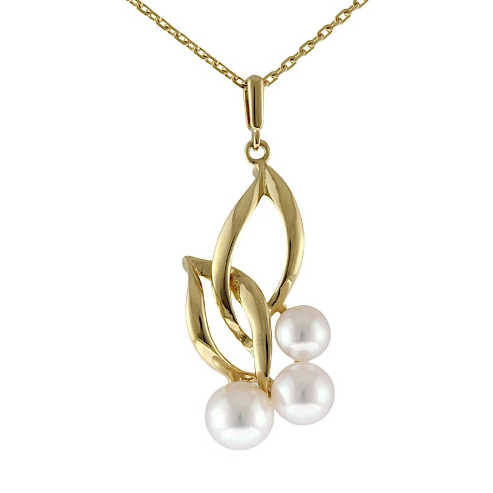 MIKIMOTO NECKLACE K18 YELLOW GOLD: MIKIMOTO Necklace K18 yellow gold Brand: MIKIMOTO Type: Necklace Material: K18 yellow gold, Main Stone/Creation Akoya pearl Color: gold Size: (CM) Total Length:40cm Chain width:1.0mm Top:W13.0mm x H33