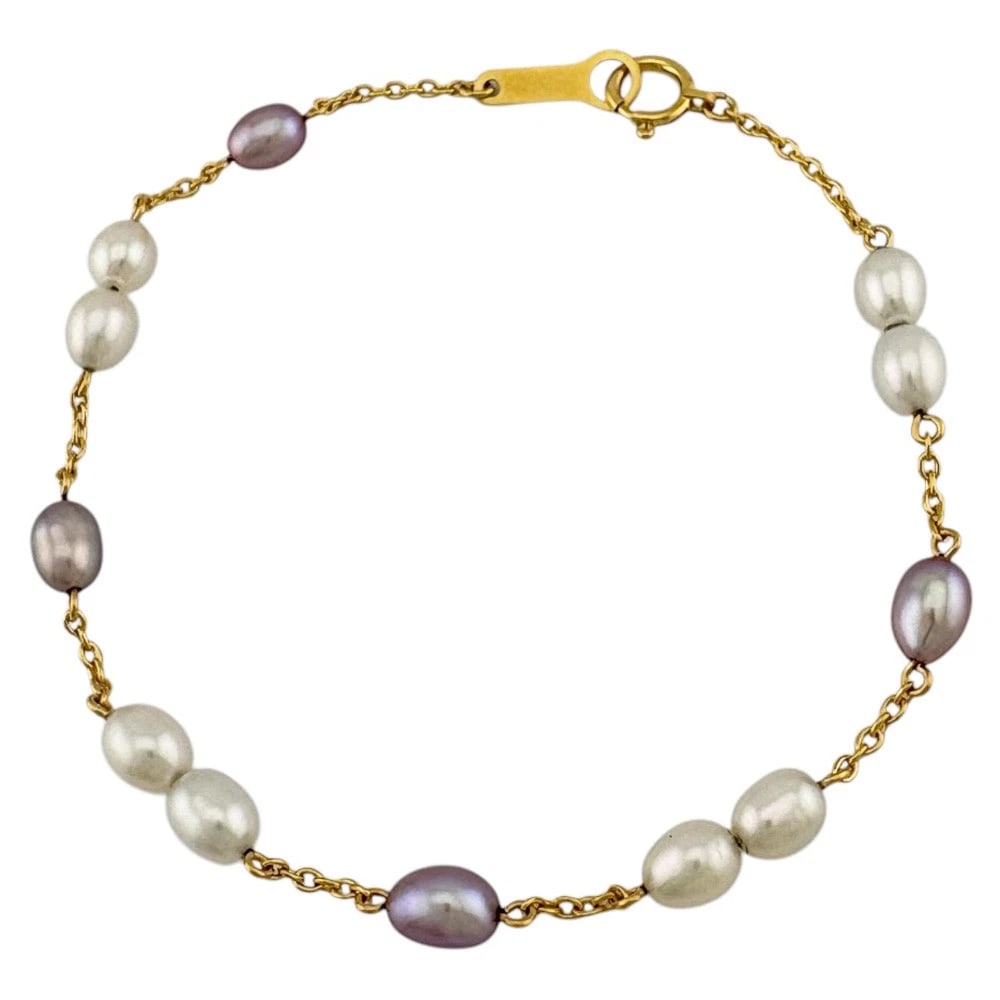 TASAKI BRACELET K18 YELLOW GOLD: TASAKI Bracelet K18 yellow gold Brand: TASAKI Type: Bracelet Material: K18 yellow gold, Main Stone/Creation Pearl Color: gold Size: (CM) Total Length:17.5cm High limit:4.0mm Chain width:1.0mm (Inch)