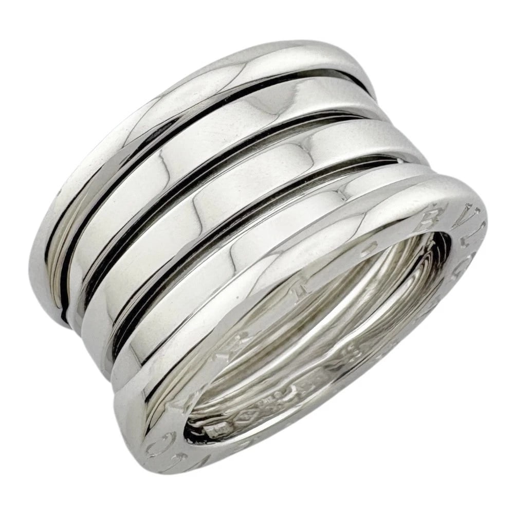 BVLGARI RING K18 WHITE GOLD: BVLGARI Ring K18 white gold Brand: BVLGARI Type: Ring Material: K18 white gold, Color: Silver Size: US 4 1/2 Accessories: None Accessories Notice: When purchasing pre-owned goods, please r
