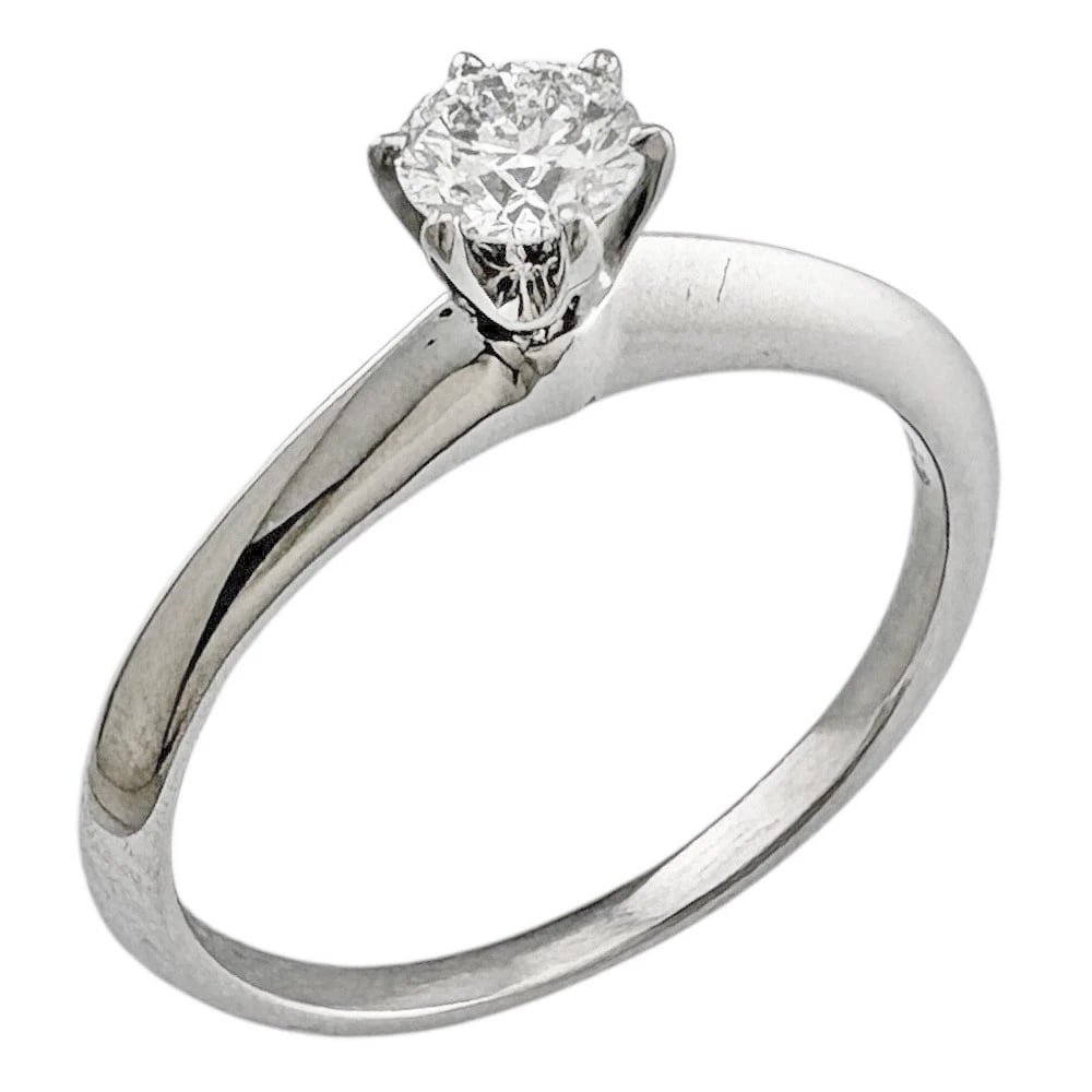 TIFFANY&CO. RING PT950PLATINUM DIAMOND: TIFFANY&Co. Ring Pt950Platinum diamond Brand: Tiffany&co. Type: Ring Material: Pt950Platinum, Main Stone/Creation Natural Color: Silver Size: US 6 1/2 Accessories: None Accessories Notice: When