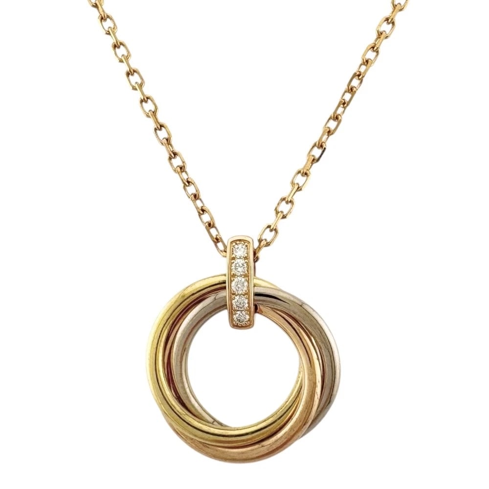 CARTIER NECKLACE K18 PINK GOLD K18 YELLOW GOLD: CARTIER Necklace K18 Pink Gold K18 yellow gold Brand: CARTIER Type: Necklace Material: K18 Pink Gold, Main Stone/Creation Natural Color: Silver / Pink Gold Size: (CM) Total Length:43cm Chain width:1.5