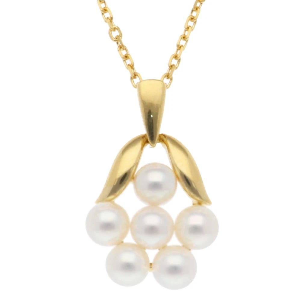 MIKIMOTO NECKLACE K18 YELLOW GOLD: MIKIMOTO Necklace K18 yellow gold Brand: MIKIMOTO Type: Necklace Material: K18 yellow gold, Main Stone/Creation Pearl Color: gold Size: (CM) Total Length:40cm Chain width:1.0mm Top:W11.5mm x H19.0mm (