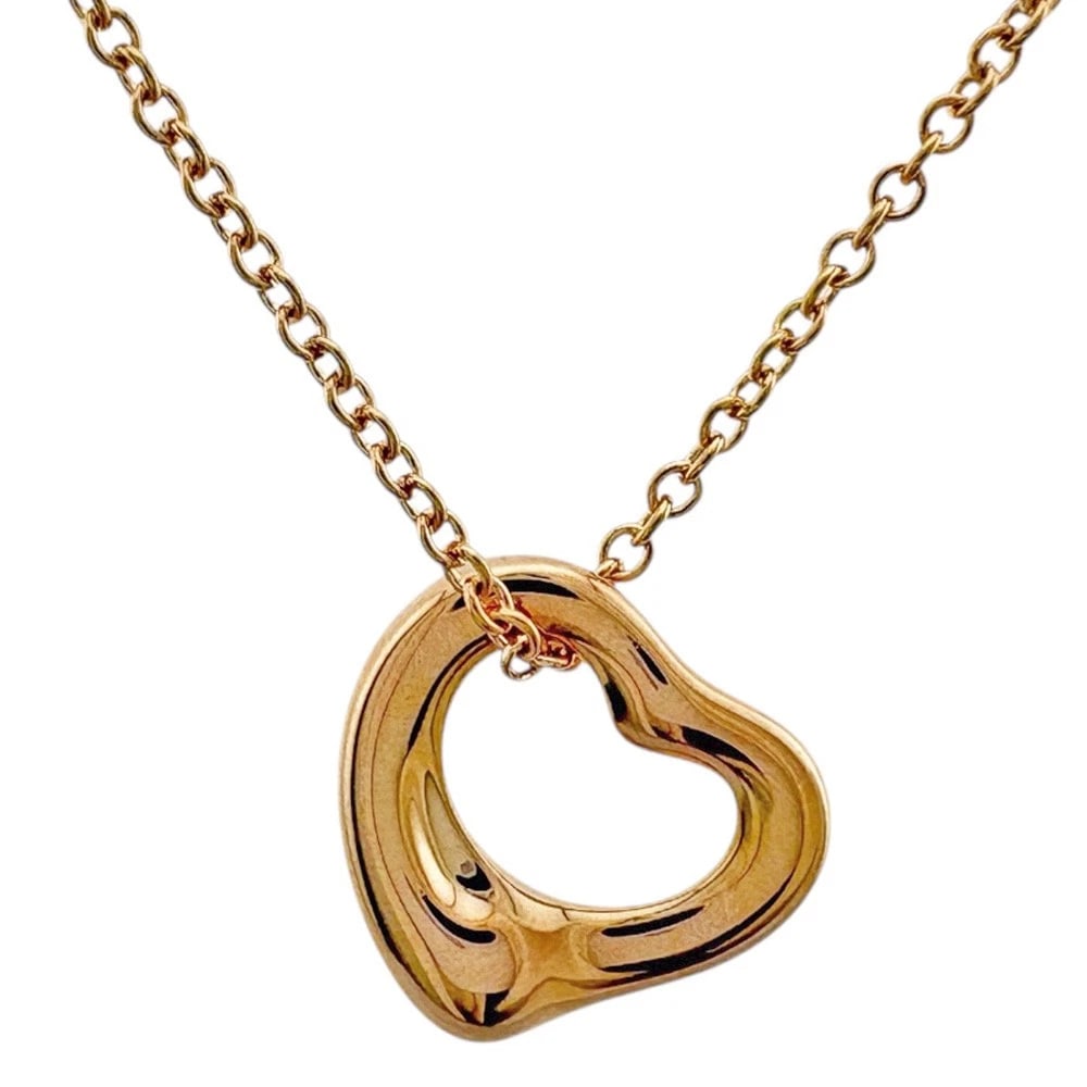 TIFFANY&CO. NECKLACE K18 PINK GOLD: TIFFANY&Co. Necklace K18 Pink Gold Brand: Tiffany&co. Type: Necklace Material: K18 Pink Gold, Color: gold / Pink gold Size: (CM) Total Length:40.5cm Chain width:1.0mm Top:W11.0mm x H9.5mm (Inch) Total