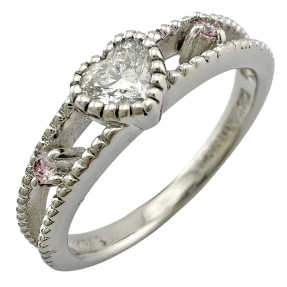 RING K18 WHITE GOLD DIAMOND: Ring K18 white gold diamond Brand: Unbranded Type: Ring Material: K18 white gold, Main Stone/Creation Natural Color: Silver Size: US 5 1/2 Accessories: None Accessories Notice: When purchasing