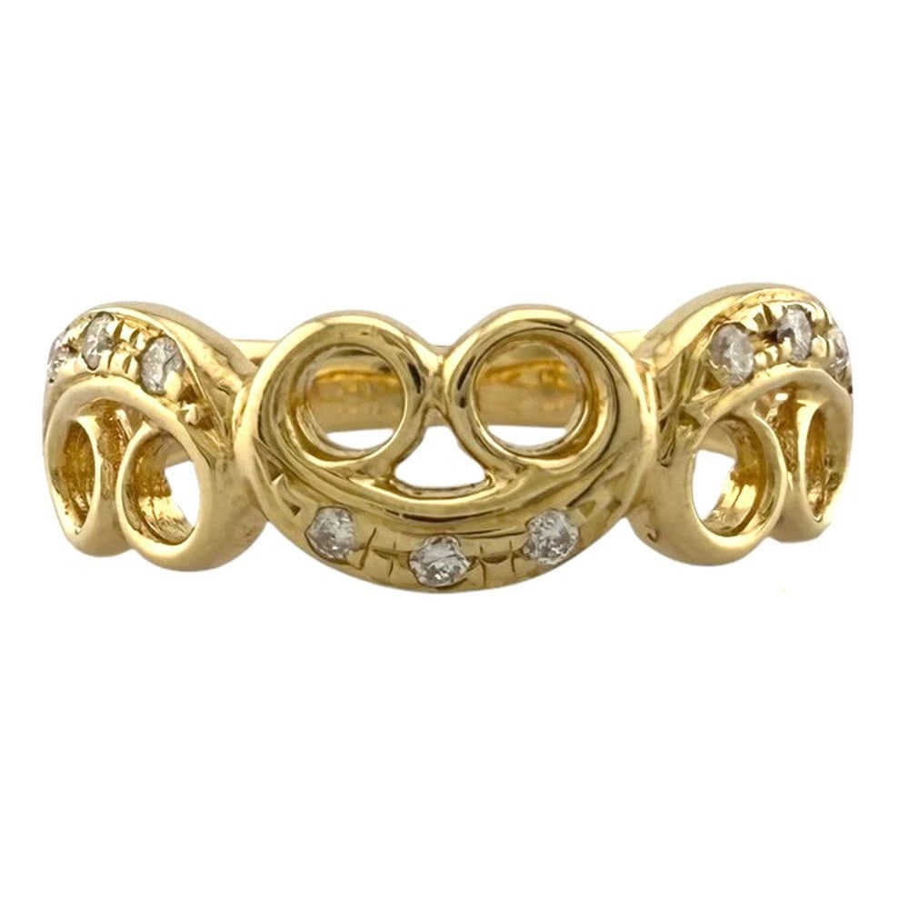 RING K18 YELLOW GOLD DIAMOND: Ring K18 yellow gold diamond Brand: Unbranded Type: Ring Material: K18 yellow gold, Main Stone/Creation Natural Color: gold Size: US 5 1/2 Accessories: None Accessories Notice: When purcha