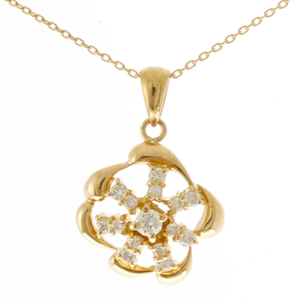 NECKLACE K18 YELLOW GOLD DIAMOND: Necklace K18 yellow gold diamond Brand: Unbranded Type: Necklace Material: K18 yellow gold, Main Stone/Creation Natural Color: gold Size: (CM) Total Length:40cm Chain width:0.8mm AdjUS ter can positio