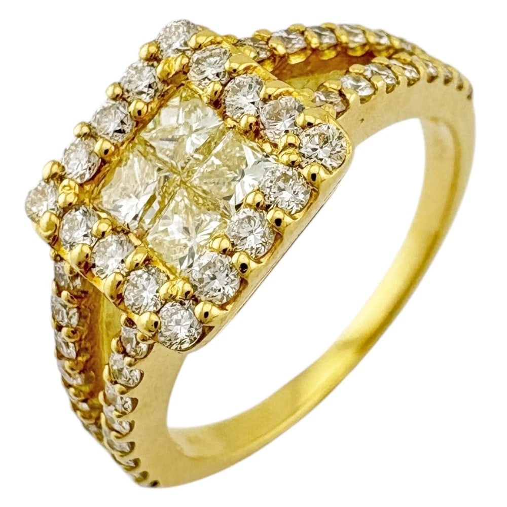 RING K18 YELLOW GOLD DIAMOND (1 of 4)