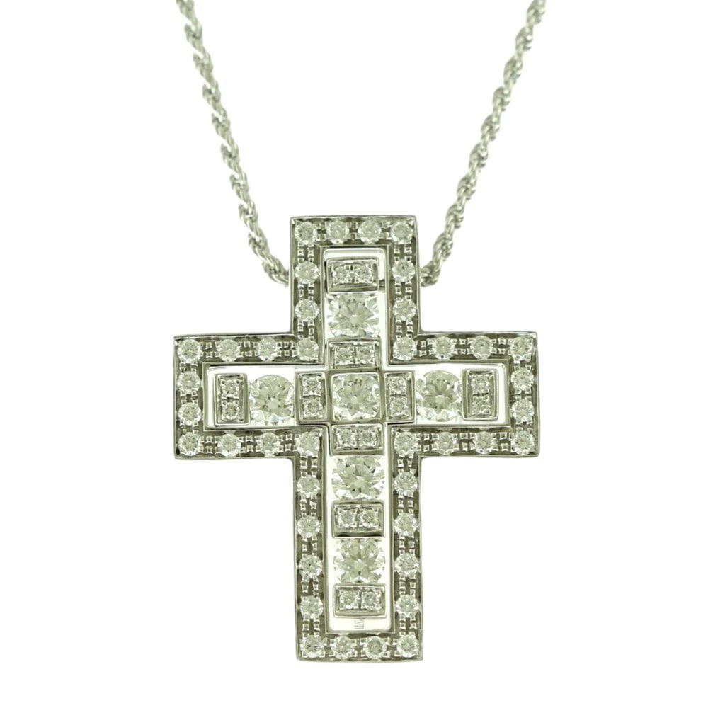 DAMIANI NECKLACE K18 WHITE GOLD DIAMOND (1 of 3)