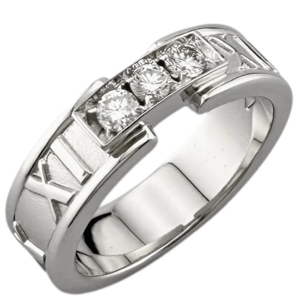 TIFFANY&CO. RING K18 WHITE GOLD DIAMOND: TIFFANY&Co. Ring K18 white gold diamond Brand: Tiffany&co. Type: Ring Material: K18 white gold, Main Stone/Creation Natural Color: Silver Size: US 6 1/8 Accessories: None Accessories Notic