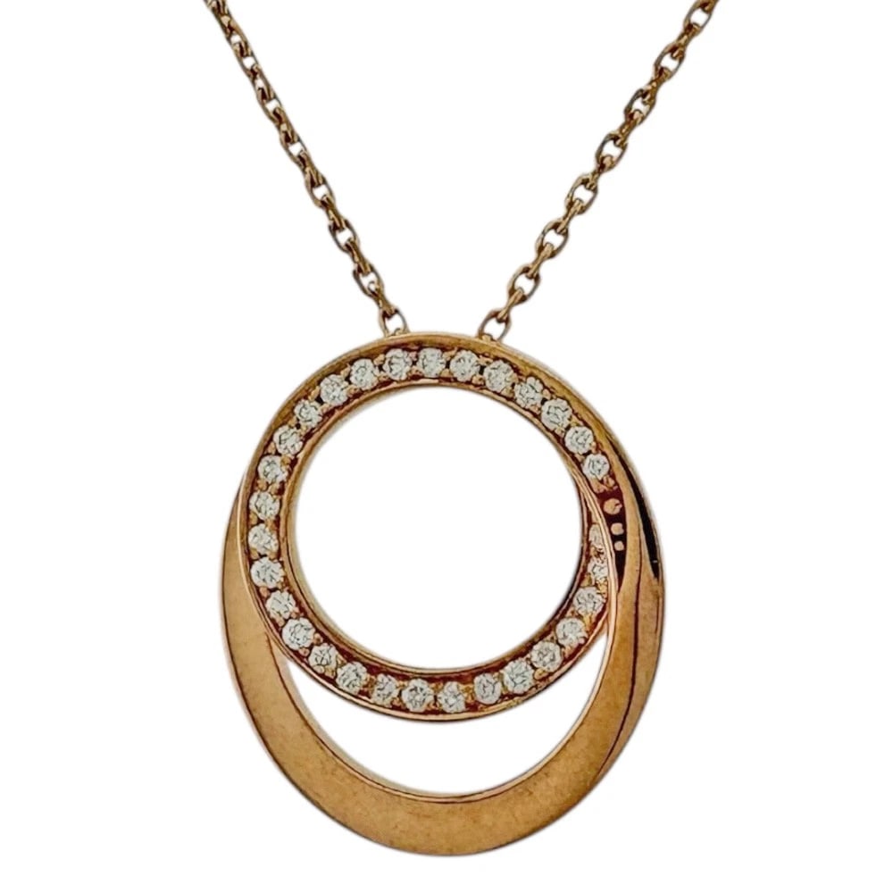 CARTIER NECKLACE K18 PINK GOLD DIAMOND: CARTIER Necklace K18 Pink Gold diamond Brand: CARTIER Type: Necklace Material: K18 Pink Gold, Main Stone/Creation Natural Color: Pink gold Size: (CM) Total Length:42cm Chain width:0.8mm Top:W16.0mm x 