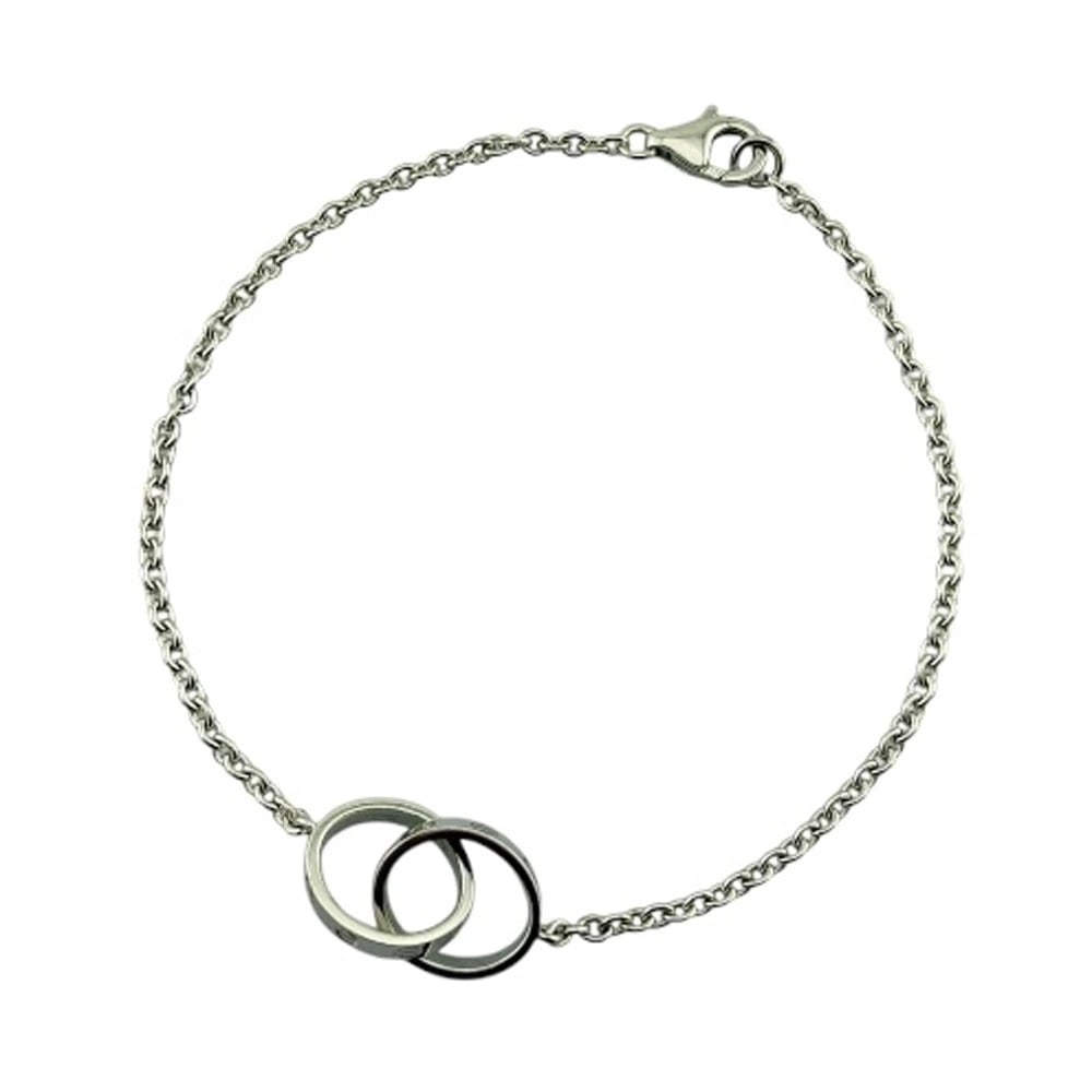 CARTIER BRACELET K18 WHITE GOLD: CARTIER Bracelet K18 white gold Brand: CARTIER Type: Bracelet Material: K18 white gold, Color: Silver Size: (CM) Total Length:18cm High limit:9.5mm Chain width:1.9mm (Inch) Total Length:7.1inch High l