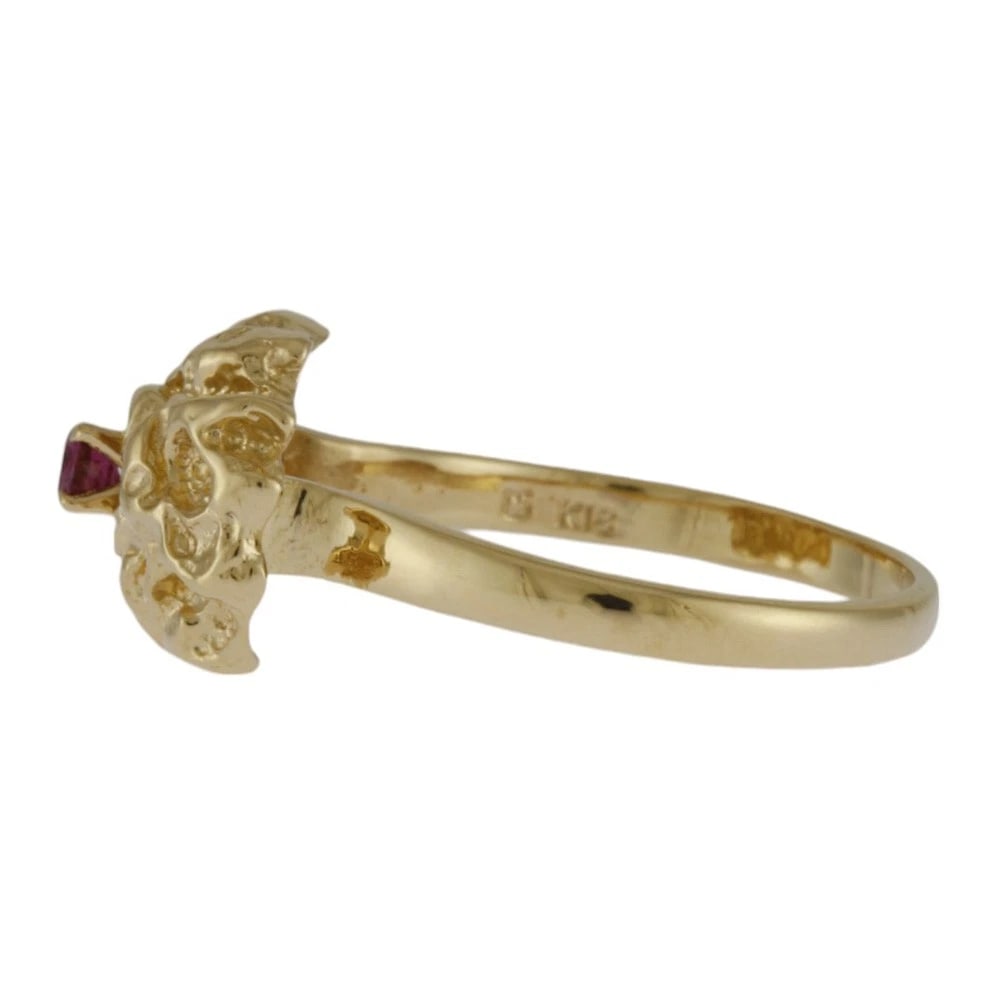 MIKIMOTO RING K18 YELLOW GOLD RUBY - 3