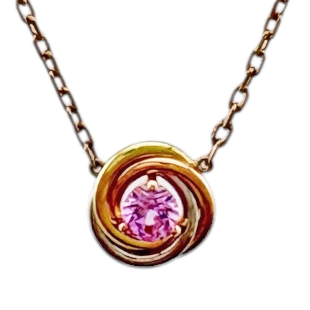 CARTIER NECKLACE K18 PINK GOLD: CARTIER Necklace K18 Pink Gold Brand: CARTIER Type: Necklace Material: K18 Pink Gold, Main Stone/Creation Pink sapphire Color: Silver / Pink Gold Size: (CM) Total Length:41cm The total length is inclu