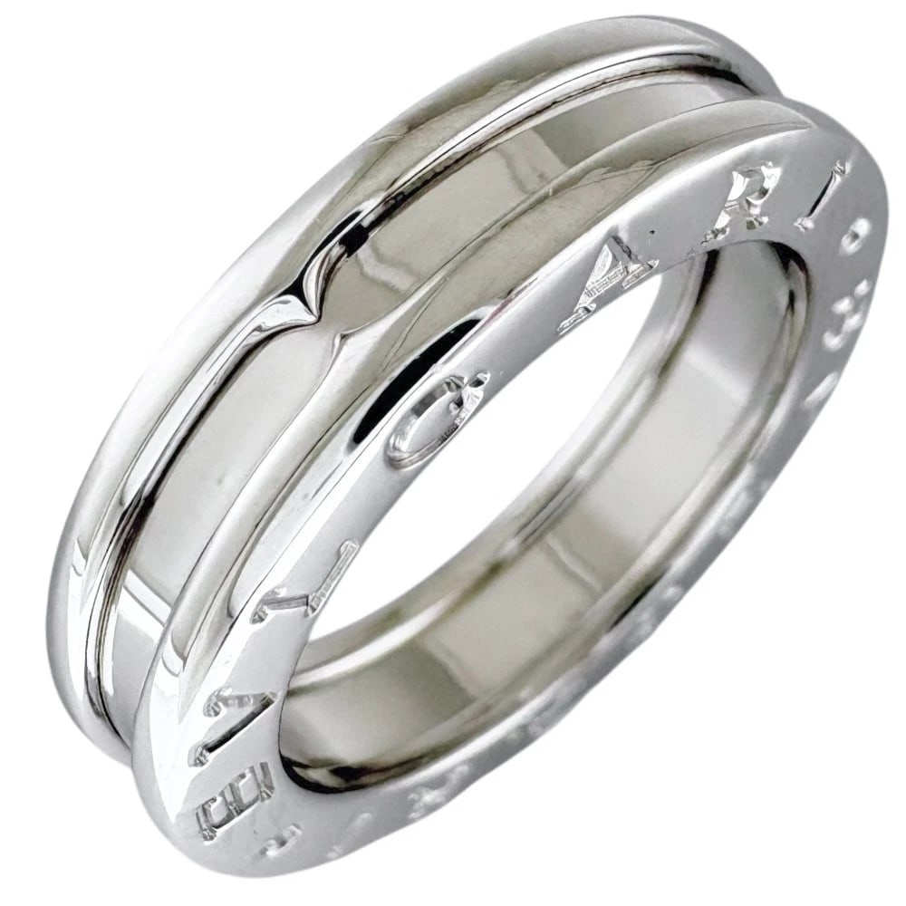 BVLGARI RING K18 WHITE GOLD: BVLGARI Ring K18 white gold Brand: BVLGARI Type: Ring Material: K18 white gold, Color: Silver Size: US 4 1/2 Accessories: None Accessories Notice: When purchasing pre-owned goods, please r