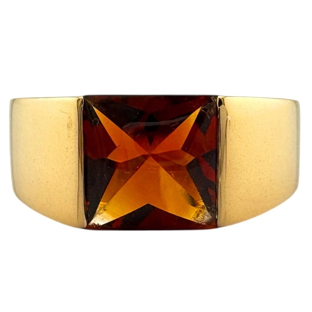 CARTIER RING K18 YELLOW GOLD: CARTIER Ring K18 yellow gold Brand: CARTIER Type: Ring Material: K18 yellow gold, Main Stone/Creation Citrin Color: gold Size: US 8 1/4 Accessories: None Accessories Notice: When purchasin
