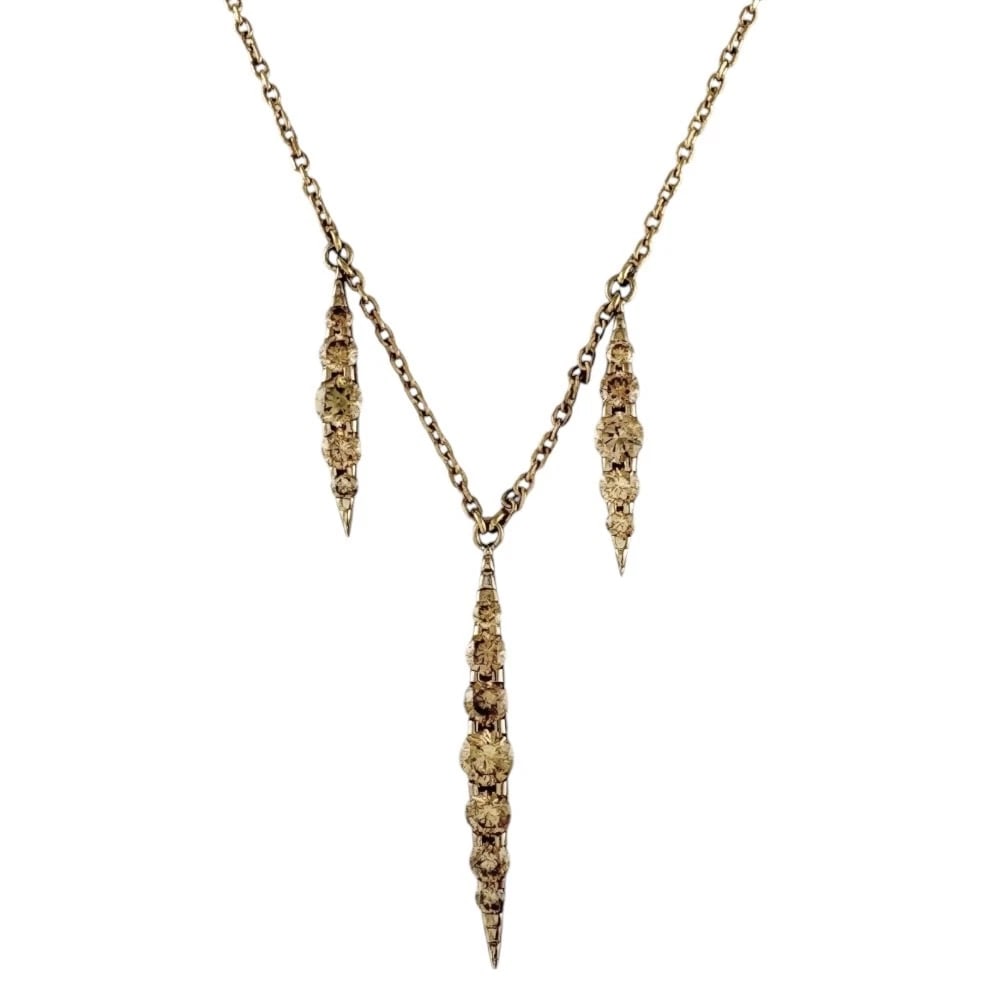 KASHIKEY NECKLACE K18 GOLD: KASHIKEY Necklace K18 Gold Brand: KASHIKEY Type: Necklace Material: K18 Gold, Main Stone/Creation Natural Color: Brown gold Size: (CM) Total Length:45cm Chain width:1.0mm Top:W3.5mm x H28.0mm(Inch)