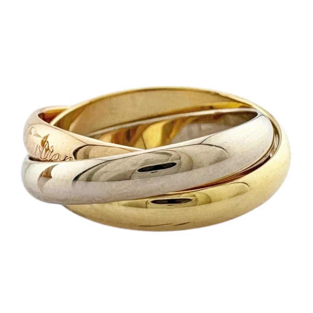 CARTIER RINGK18 YELLOW GOLD K18 PINK GOLD: CARTIER RingK18 yellow gold K18 Pink Gold Brand: CARTIER Type: Ring Material: K18 yellow gold, Color: Pink Gold / Silver Size: US 7 Accessories: None Accessories Notice: When purchasing pr
