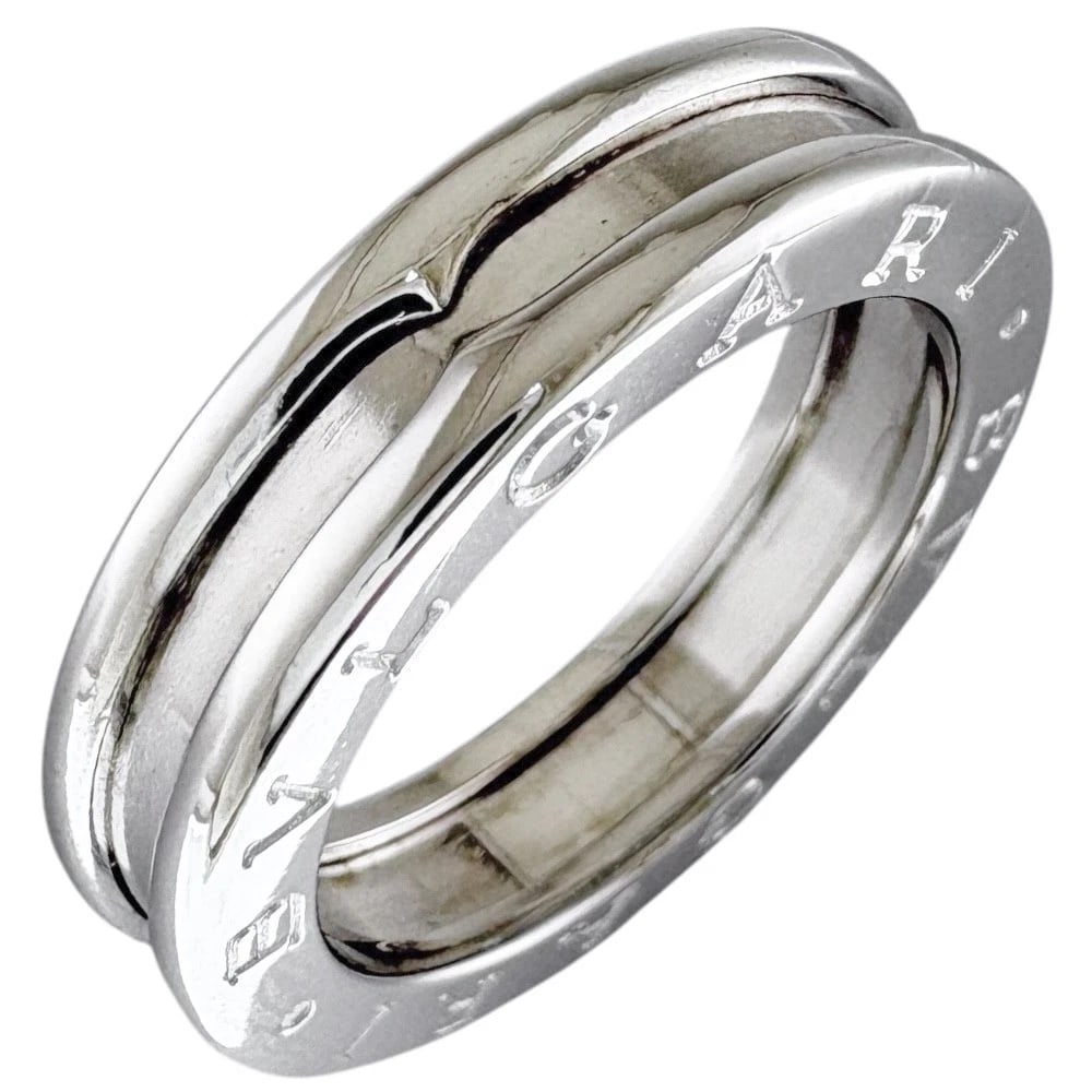BVLGARI RING K18 WHITE GOLD: BVLGARI Ring K18 white gold Brand: BVLGARI Type: Ring Material: K18 white gold, Color: Silver Size: US 5 3/4 Accessories: None Accessories Notice: When purchasing pre-owned goods, please r