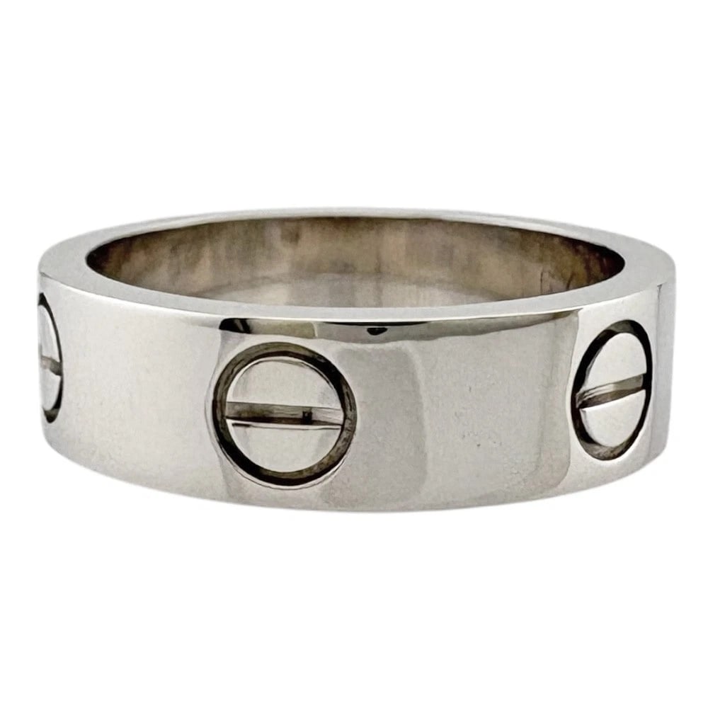 CARTIER RING K18 WHITE GOLD: CARTIER Ring K18 white gold Brand: CARTIER Type: Ring Material: K18 white gold, Color: Silver Size: US 6 Accessories: None Accessories Notice: When purchasing pre-owned goods, please refer
