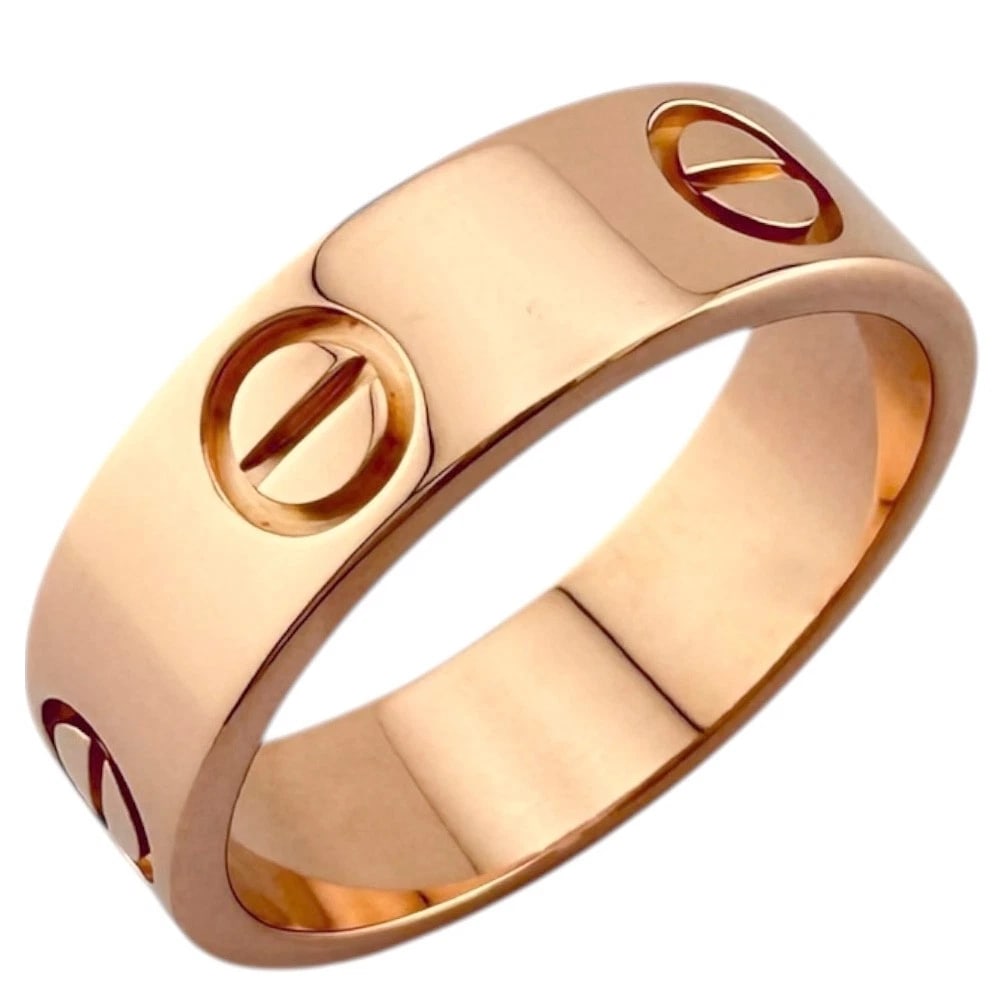 CARTIER RING K18 PINK GOLD: CARTIER Ring K18 Pink Gold Brand: CARTIER Type: Ring Material: K18 Pink Gold, Color: Pink gold Size: US 6 1/2 Accessories: None Accessories Notice: When purchasing pre-owned goods, please