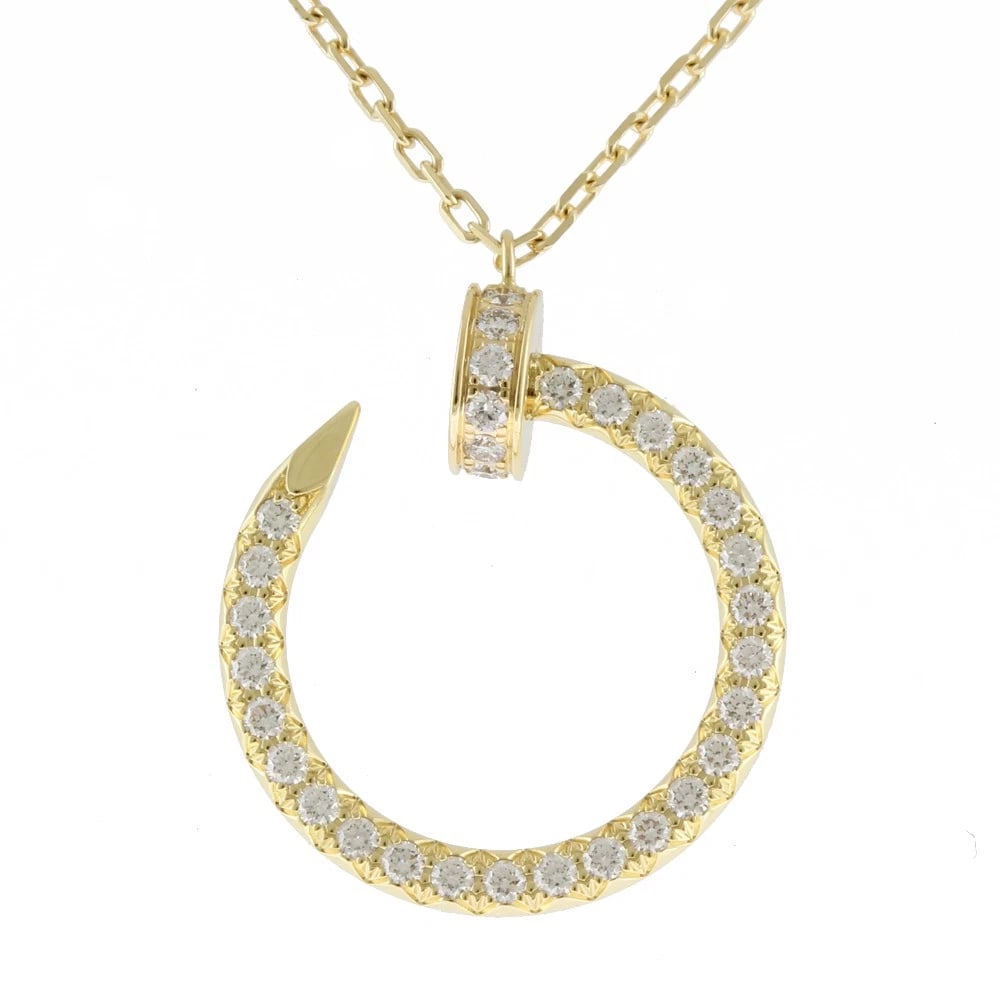 CARTIER NECKLACE K18 YELLOW GOLD: CARTIER Necklace K18 yellow gold Brand: CARTIER Type: Necklace Material: K18 yellow gold, Main Stone/Creation Natural Color: gold Size: (CM) Total Length:40cm Chain width:1.5mmTop:W19.0mm x H22.0mm (I