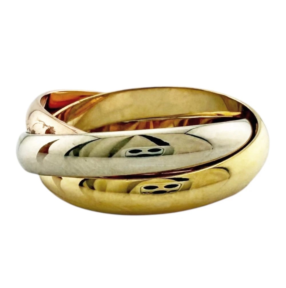 CARTIER RING K18 YELLOW GOLD K18 PINK GOLD: CARTIER Ring K18 yellow gold K18 Pink Gold Brand: CARTIER Type: Ring Material: K18 yellow gold, Color: Pink Gold / Silver Size: US 7 Accessories: None Accessories Notice: When purchasing p