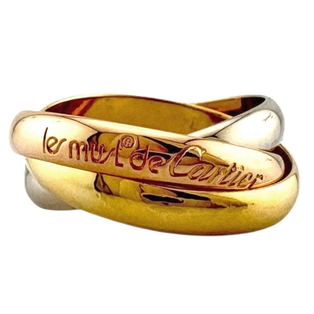 CARTIER RINGK18 YELLOW GOLD: CARTIER RingK18 yellow gold Brand: CARTIER Type: Ring Material: K18 yellow gold, Color: Pink Gold / Silver Size: US 7 Accessories: None Accessories Notice: When purchasing pre-owned goods,