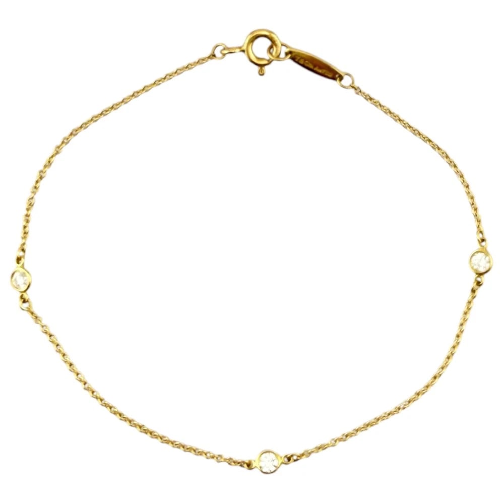 TIFFANY&CO. BRACELET K18 YELLOW GOLD: TIFFANY&Co. Bracelet K18 yellow gold Brand: Tiffany&co. Type: Bracelet Material: K18 yellow gold, Main Stone/Creation Natural Color: gold Size: (CM) Total Length:17.5cm High limit:3.0mm Chain width:0.