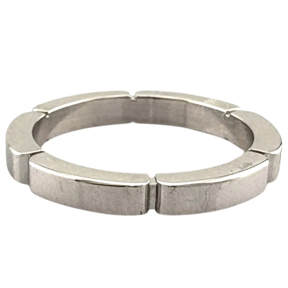 CARTIER RING K18 WHITE GOLD: CARTIER Ring K18 white gold Brand: CARTIER Type: Ring Material: K18 white gold, Color: Silver Size: US 4 3/4 Accessories: None Accessories Notice: When purchasing pre-owned goods, please r