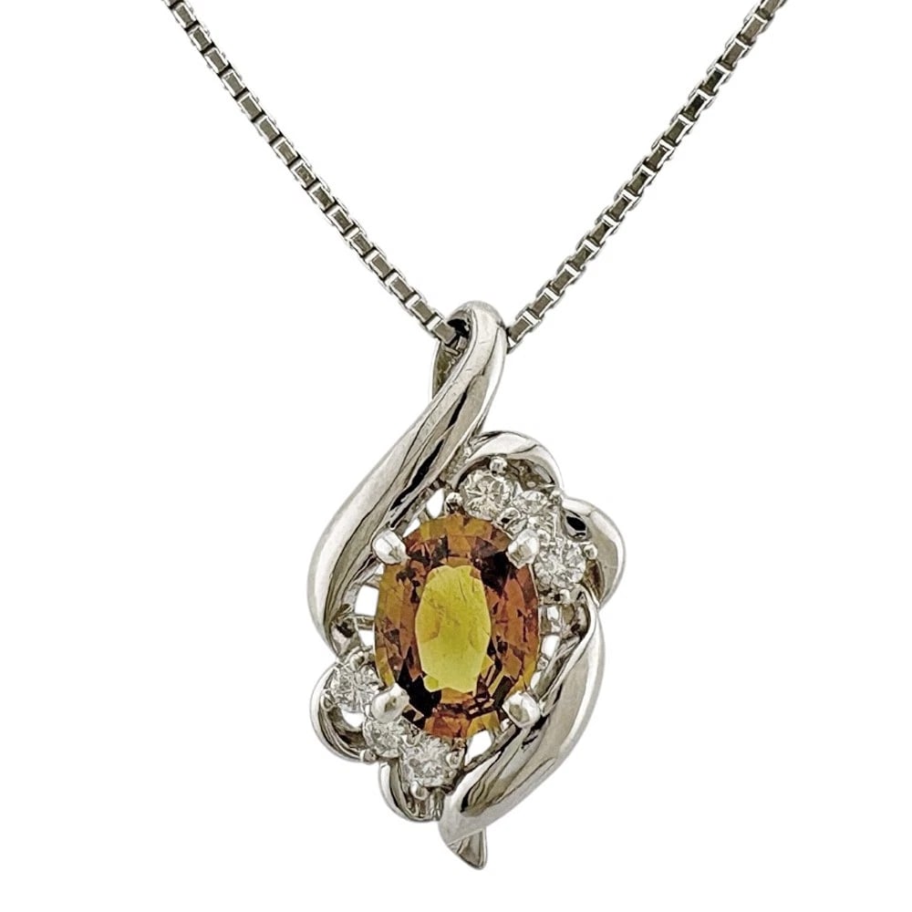 NECKLACE PT850PLATINUM PT900PLATINUM: Necklace Pt850Platinum Pt900Platinum Brand: Unbranded Type: Necklace Material: Pt850Platinum, Main Stone/Creation Sapphire Diamond Color: Silver Size: (CM) Total Length:61.5cm Chain width:0.7mm