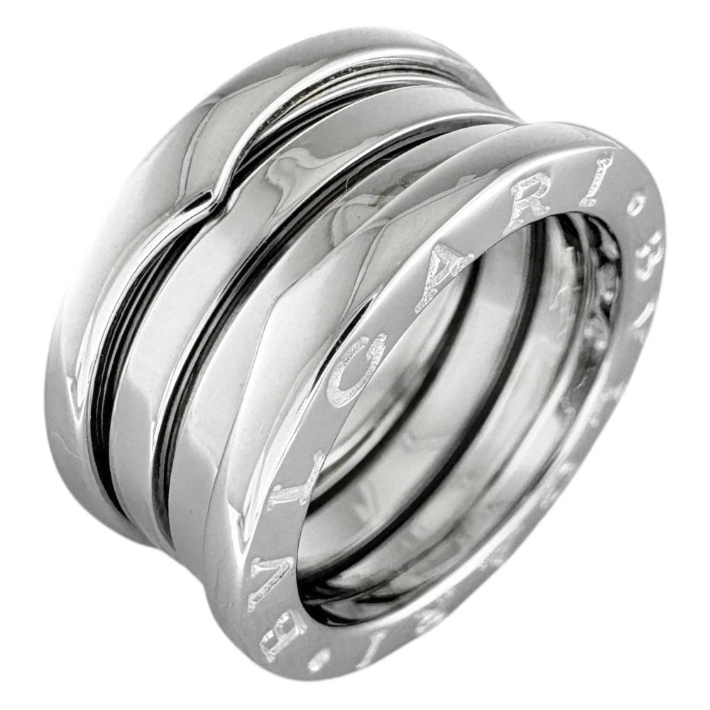 BVLGARI RING K18 WHITE GOLD: BVLGARI Ring K18 white gold Brand: BVLGARI Type: Ring Material: K18 white gold, Color: Silver Size: US 4 1/2 Accessories: None Accessories Notice: When purchasing pre-owned goods, please r