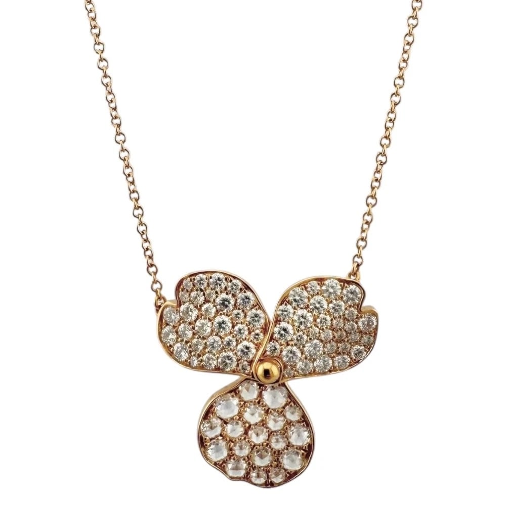 TIFFANY&CO. NECKLACE K18 PINK GOLD: TIFFANY&Co. Necklace K18 Pink Gold Brand: Tiffany&co. Type: Necklace Material: K18 Pink Gold, Main Stone/Creation Natural Color: Pink goldgold Size: (Inch) Total Length:18.1inch Top:W8.1inch x