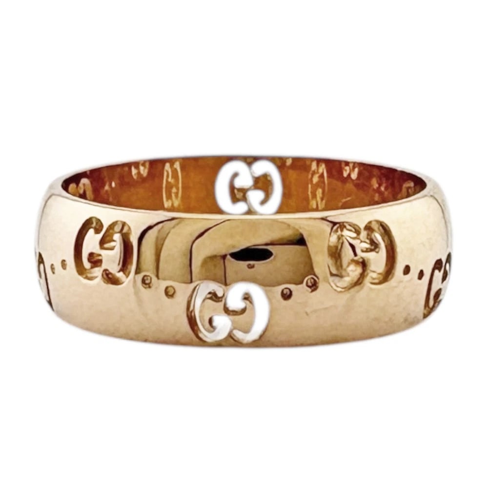 GUCCI RING K18 PINK GOLD: GUCCI Ring K18 Pink Gold Brand: GUCCI Type: Ring Material: K18 Pink Gold, Color: gold / Pink gold Size: US 6 3/8 Accessories: None Accessories Notice: When purchasing pre-owned goods, plea