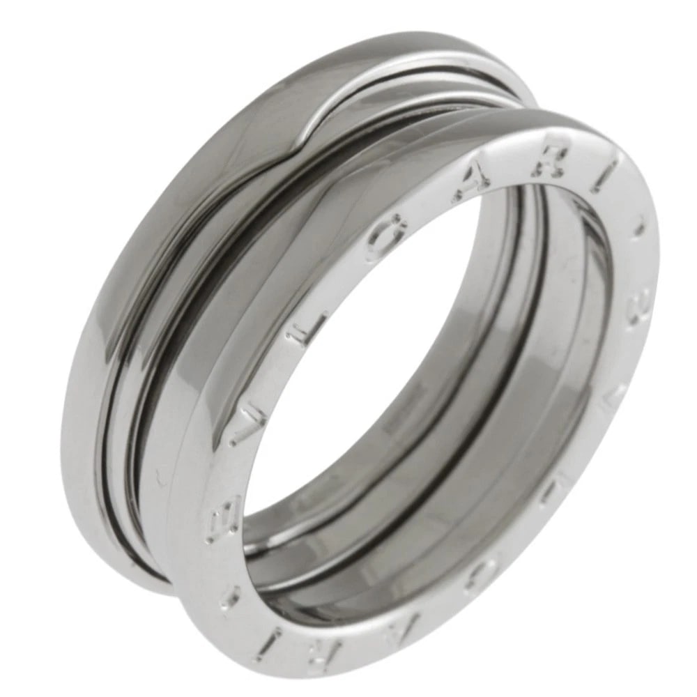 BVLGARI RING K18 WHITE GOLD: BVLGARI Ring K18 white gold Brand: BVLGARI Type: Ring Material: K18 white gold, Color: Silver Size: US 8 1/4 Accessories: None Accessories Notice: When purchasing pre-owned goods, please r