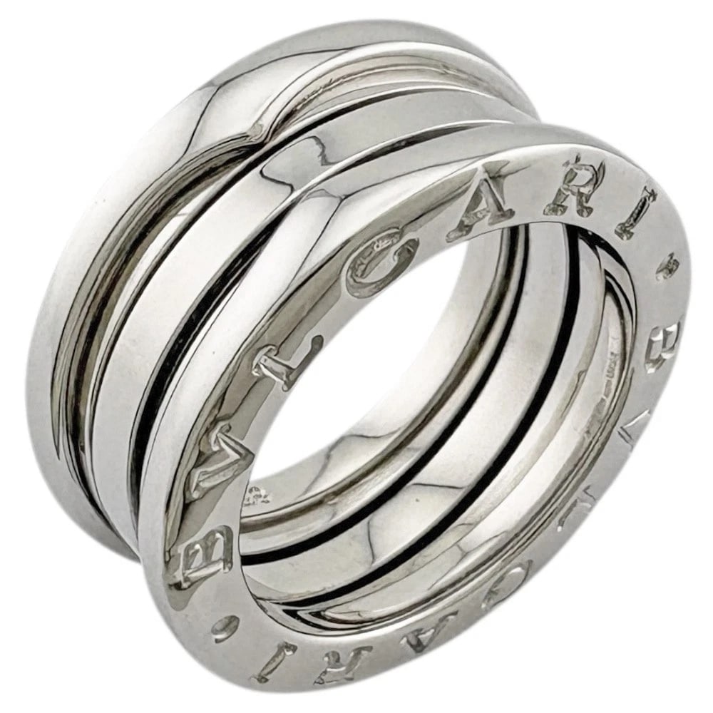 BVLGARI RING K18 WHITE GOLD: BVLGARI Ring K18 white gold Brand: BVLGARI Type: Ring Material: K18 white gold, Color: Silver Size: US 4 1/4 Accessories: None Accessories Notice: When purchasing pre-owned goods, please r