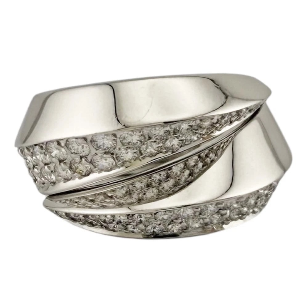 CARTIER RING K18 WHITE GOLD: CARTIER Ring K18 white gold Brand: CARTIER Type: Ring Material: K18 white gold, Main Stone/Creation Natural Color: Silver Size: US 4 1/4 Accessories: None Accessories Notice: When purchasi