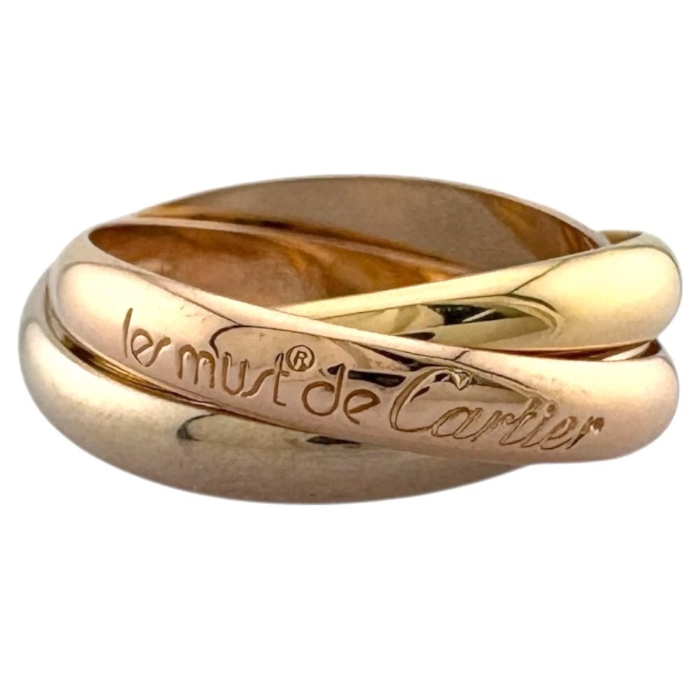 CARTIER RING K18 YELLOW GOLD K18 PINK GOLD: CARTIER Ring K18 yellow gold K18 Pink Gold Brand: CARTIER Type: Ring Material: K18 yellow gold, Color: Pink Gold / Silver Size: US 7 1/8 Accessories: None Accessories Notice: When purchasi
