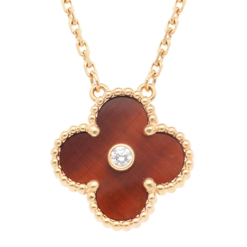VAN CLEEF & ARPELS NECKLACE K18 PINK GOLD: Van Cleef & Arpels Necklace K18 Pink Gold Brand: Van Cleef & Arpels Type: Necklace Material: K18 Pink Gold, Main Stone/Creation Bullseye/diamond Color: Pink gold Size: (CM) Total Length:42.5cm Chain w