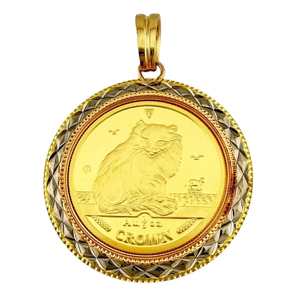 COIN PENDANT K24 GOLD K18 GOLD: Coin pendant K24 Gold K18 Gold Brand: Unbranded Type: Coin pendant Material: K18 Gold, Color: gold Size: (CM) Top:W29.0mm x H39.0mm Clasp:W4.5mm x H6.0mm (Inch) Top:W11.4inch x H15.4inch