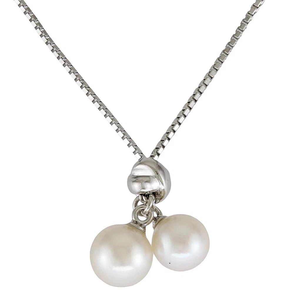 TASAKI NECKLACE PT850PLATINUM: TASAKI Necklace Pt850Platinum Brand: TASAKI Type: Necklace Material: Pt850Platinum, Main Stone/Creation Akoya pearl Color: Silver Size: (CM) Total Length:49cm Chain width:0.8mm Top:W6.5mm x H10.5mm Th