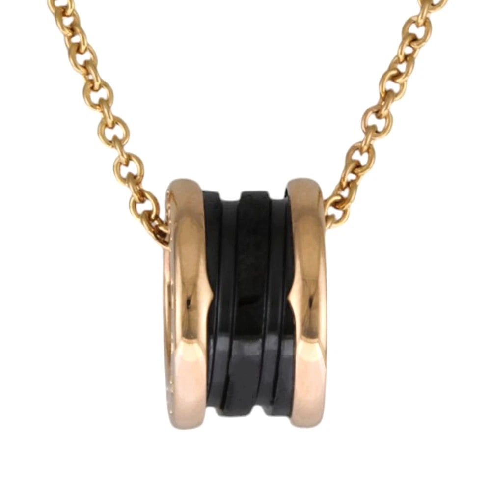 BVLGARI NECKLACE K18 PINK GOLD: BVLGARI Necklace K18 Pink Gold Brand: BVLGARI Type: Necklace Material: K18 Pink Gold, Color: Pink gold Size: (CM) Top:W8.5mm x H14.5mm (Inch) Top:W3.3inch x H5.7inch Accessories: None Acce
