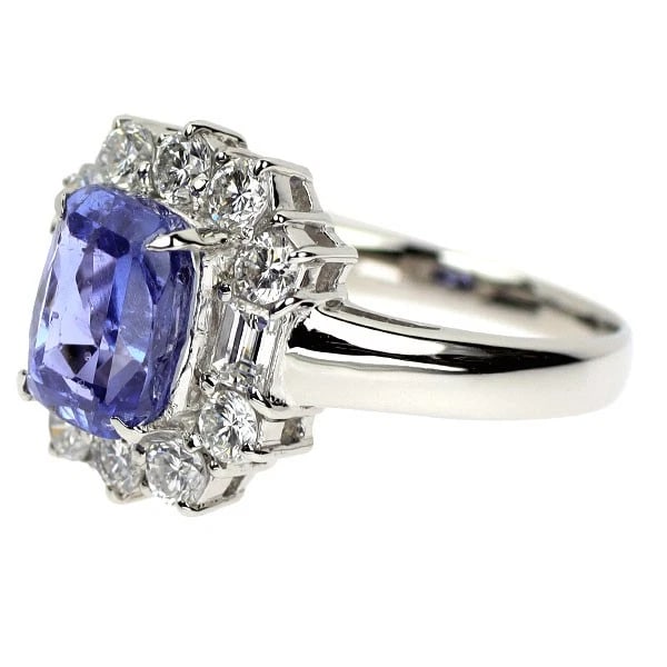 PT900 SAPPHIRE DIAMOND RING - 2