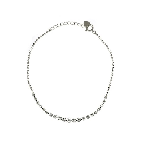 K18WG DIAMOND BRACELET: K18WG diamond bracelet Brand: None Type: bracelets Material: K18WG, Main Stone/Creation Natural Color: White Gold Size: Necklace: Chain Length 22cm Accessories: None Accessories Notice: When